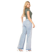 Jeans Palazzo Azul Mujeron Milo - 44