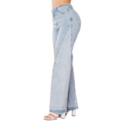 Jeans Palazzo Azul Mujeron Milo - 40