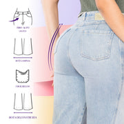 Jeans Palazzo Azul Mujeron Milo - 42