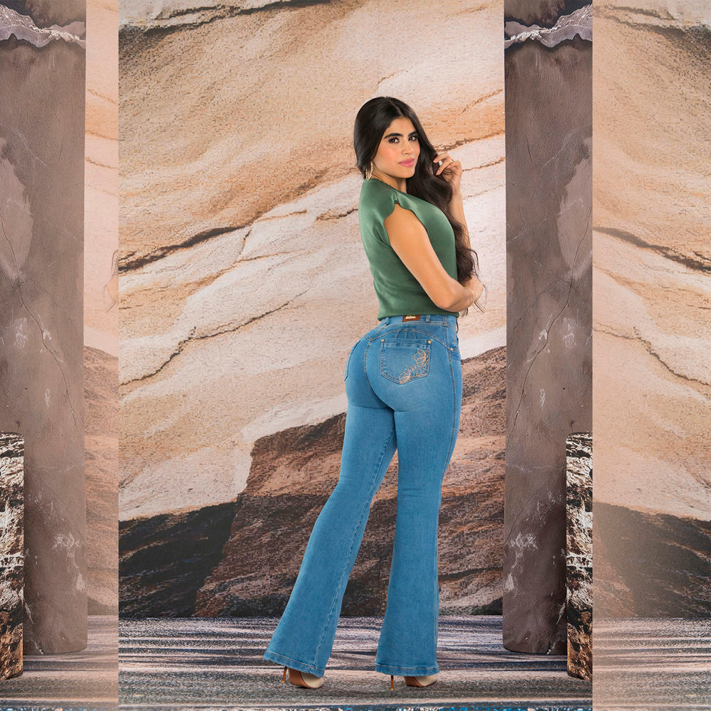 Jeans Push Up Tiro Alto Azul Tyt Jeans Molina - 40