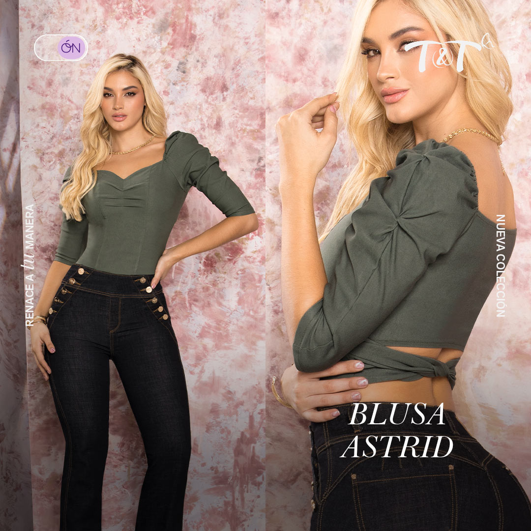 Blusa Ajustada Verde Nilo TyT Astrid
