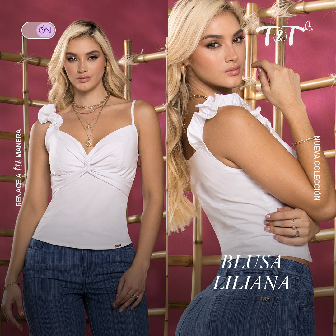 Blusa Tirantes Ajustada Blanca TyT Liliana