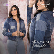 Chaqueta Indigo Rígido Azul TyT Melina