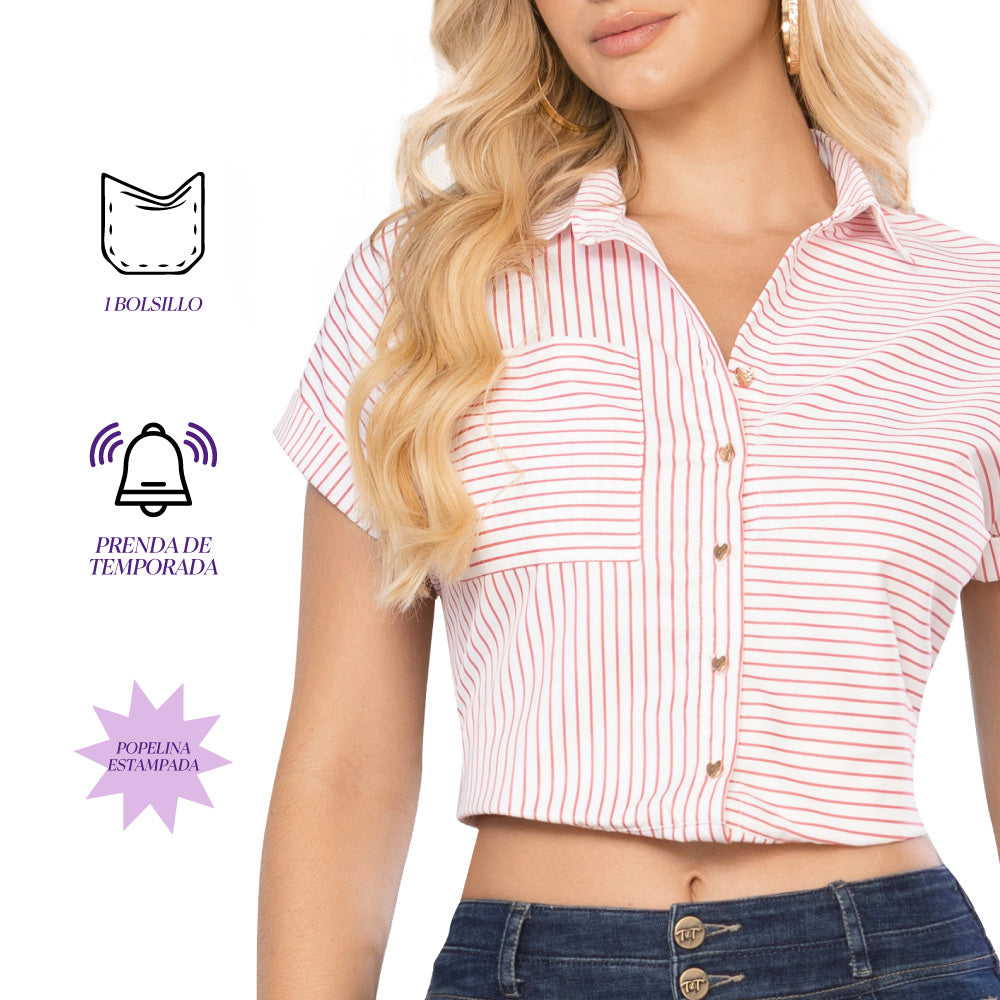 Blusa Amplia Rosado TyT Amapola — detalle de la prenda