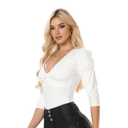 Body Ajustado Beige TyT Campanilla