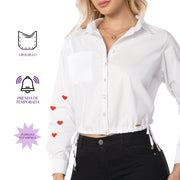Blusa Corazón Blanca TyT Corazon — detalle de la prenda