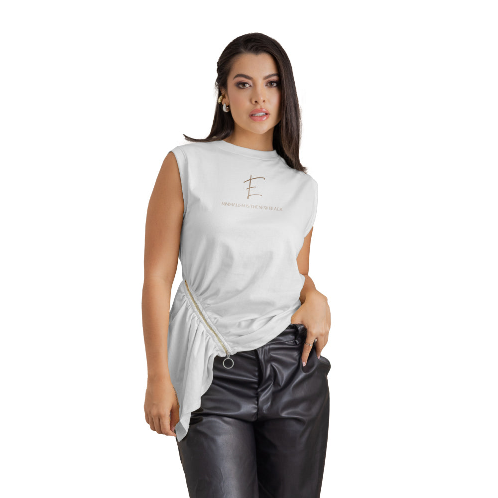 Blusa Ajustada Blanca Mujerón 16502