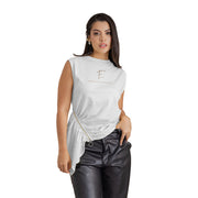 Blusa Ajustada Blanca Mujerón 16502