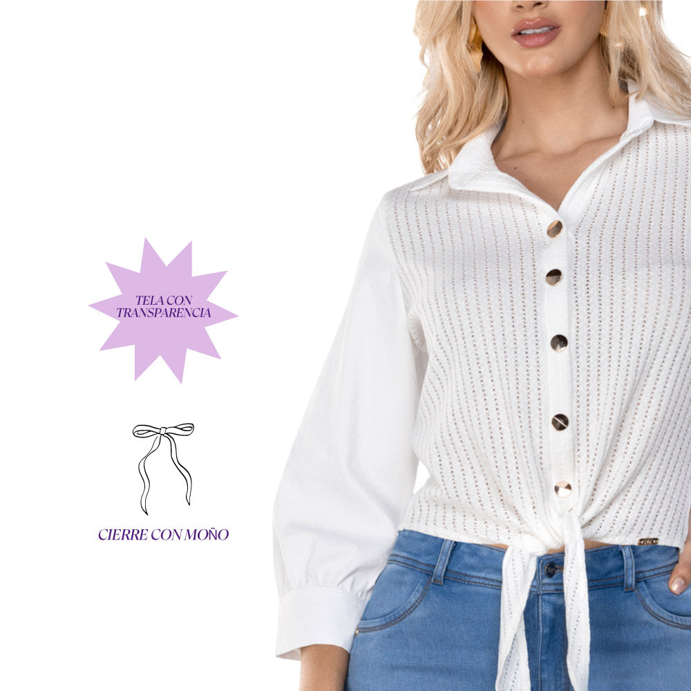 Camisa Silueta Confort Hueso TyT Paladio