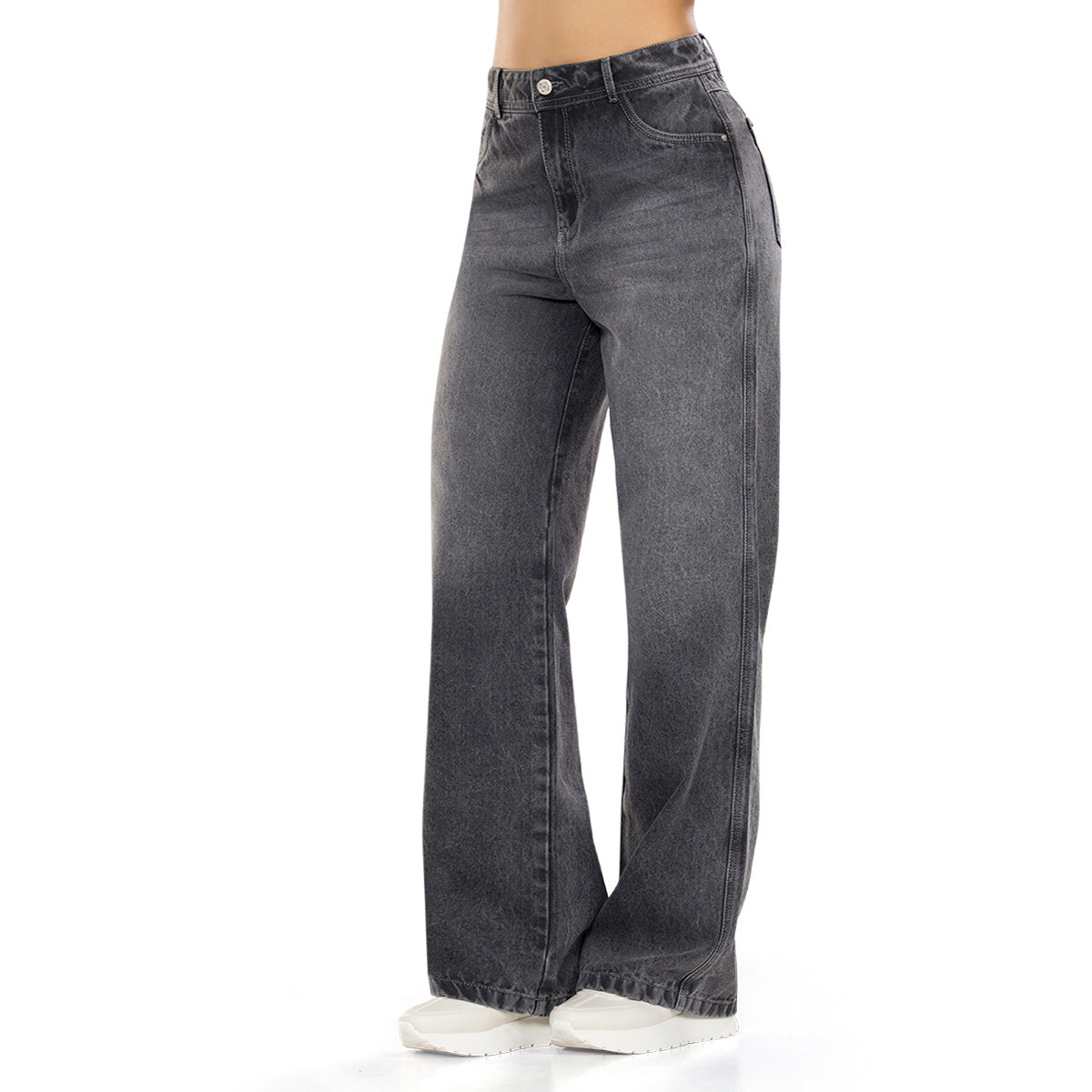 Jean Palazzo Tiro Alto Gris Tyt Jeans Estados Unidos - foto 2