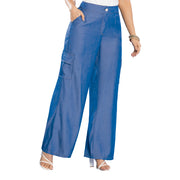 Palazzo Tiro Alto Azul Medio Tyt Jeans Rancho - 38