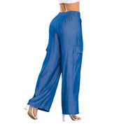 Palazzo Tiro Alto Azul Medio Tyt Jeans Rancho - 36