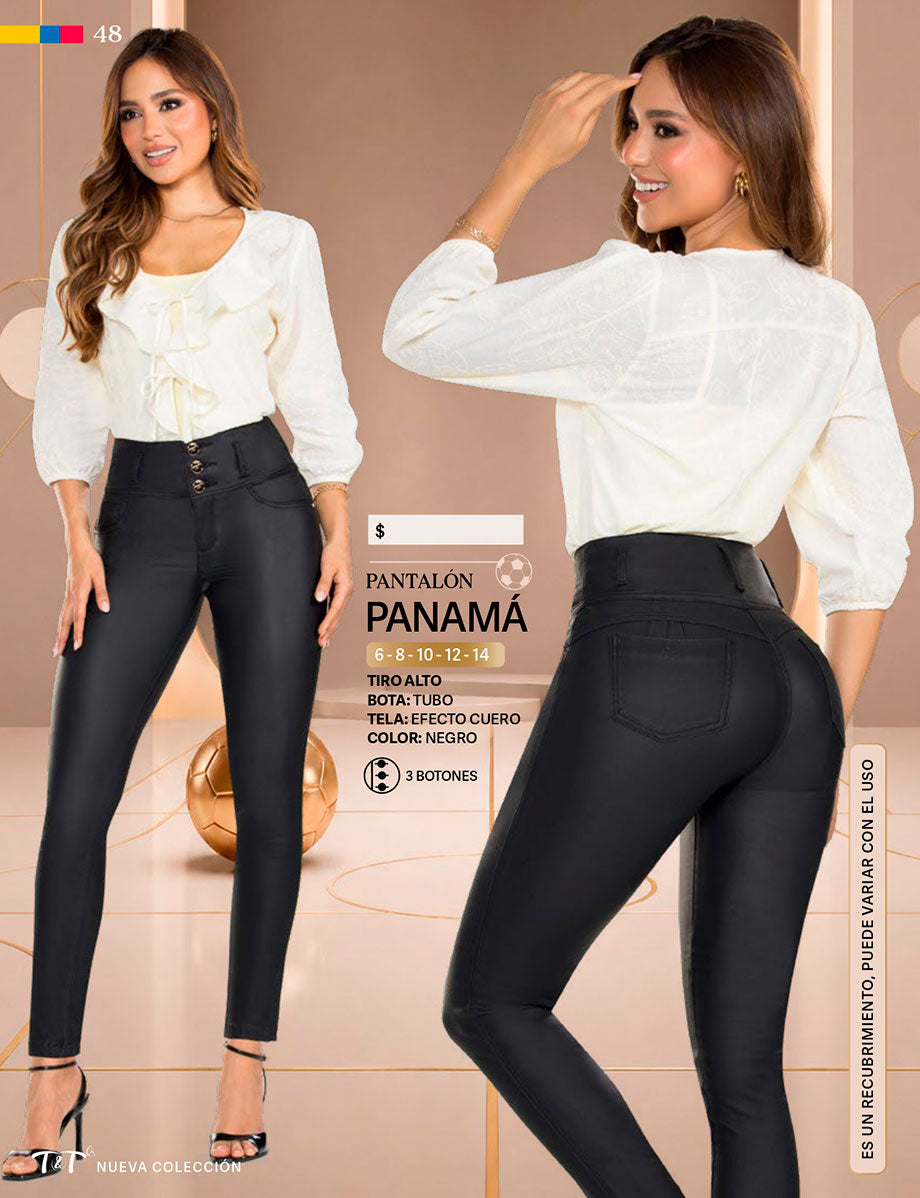 Pantalón Tiro Súper Alto Negro Tyt Panamá - foto 7