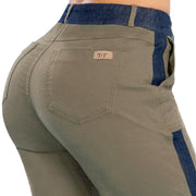 Jeans Dril Tiro Alto Verde Salvia Tyt Oeste - 42
