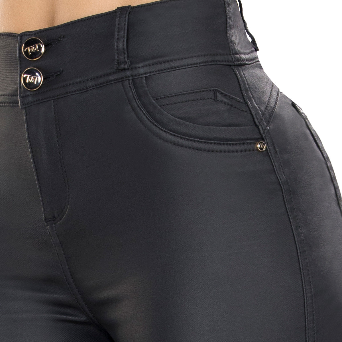 Pantalón Tiro Alto Negro Tyt Turquía - foto 3