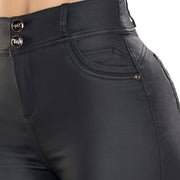Pantalón Tiro Alto Negro Tyt Turquía - foto 3