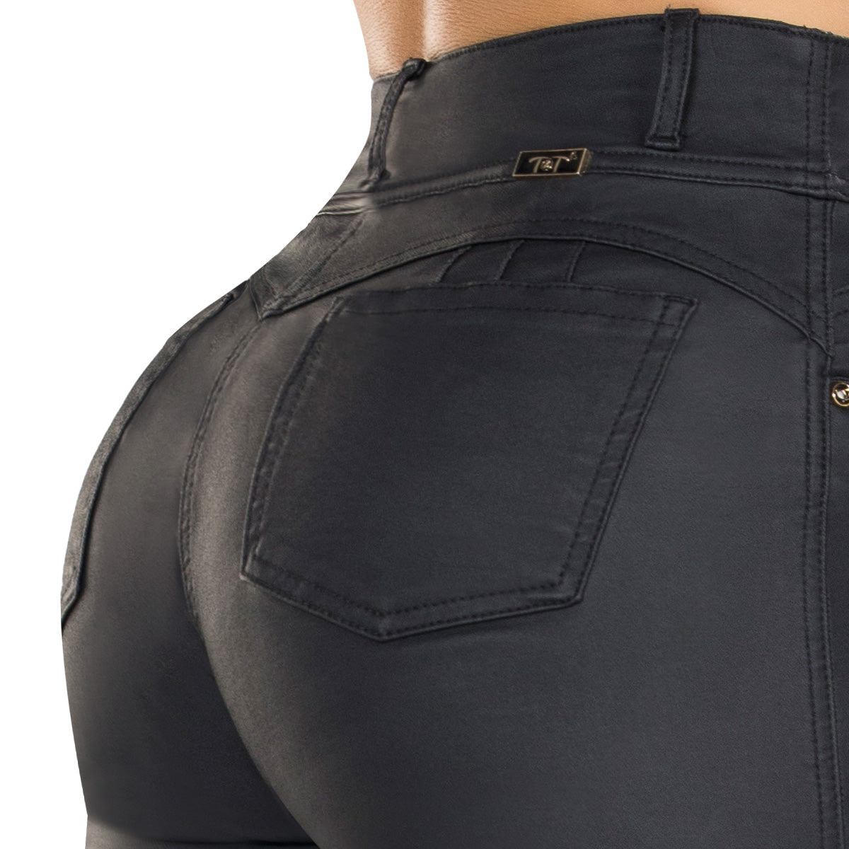 Pantalón Tiro Alto Negro Tyt Turquía - foto 4