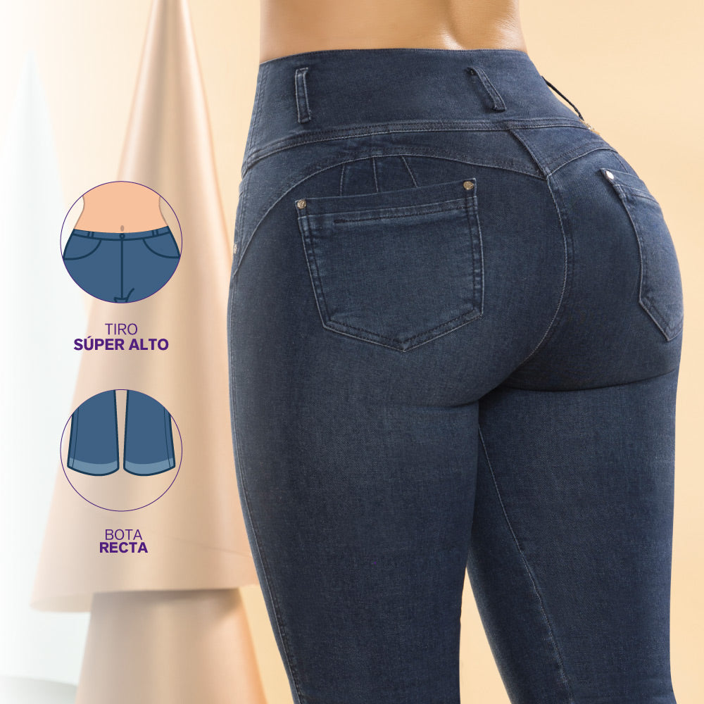 Jeans Push Up Azul Mujeron Pereira - 42