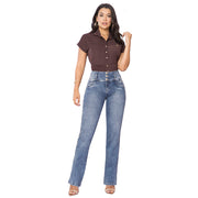 Jeans Push Up Azul Petróleo Tyt Placer - 44