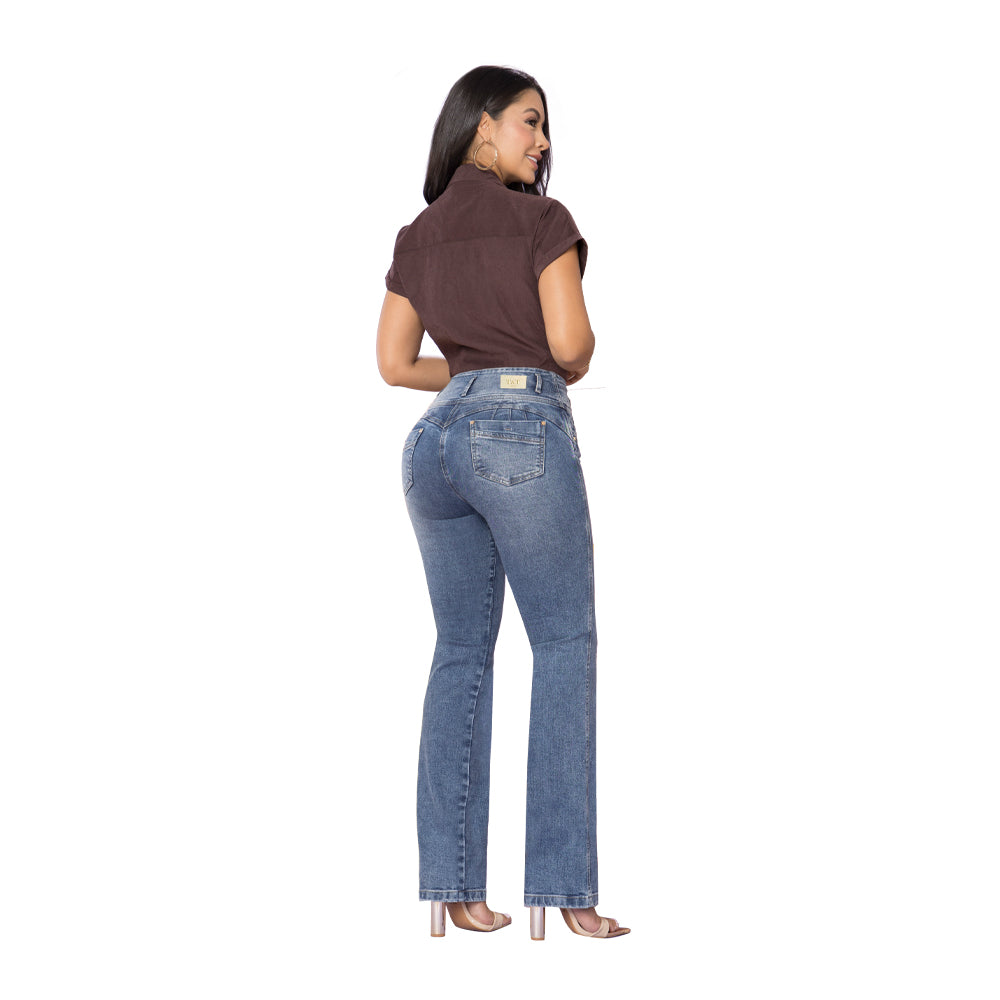 Jeans Push Up Azul Petróleo Tyt Placer - 46