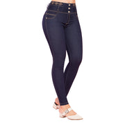 Jeans Push Up Azul Petróleo Mujeron Poesia - 38