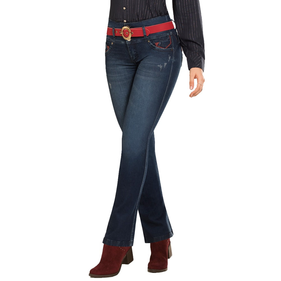 Jean Push Up Azul Mujeron Ciprés - 36