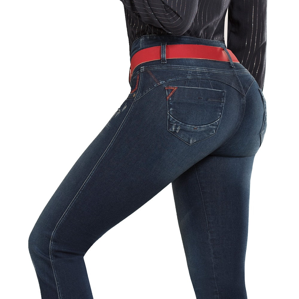 Jean Push Up Azul Mujeron Ciprés - 42