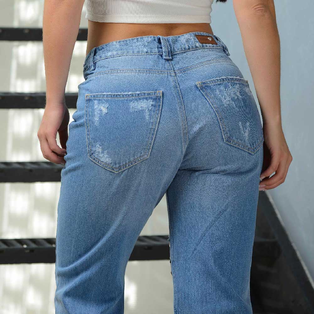 Jeans Boyfriend Azul Claro Mujeron As05631