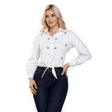 Camisa Bordada Blanca Provenza