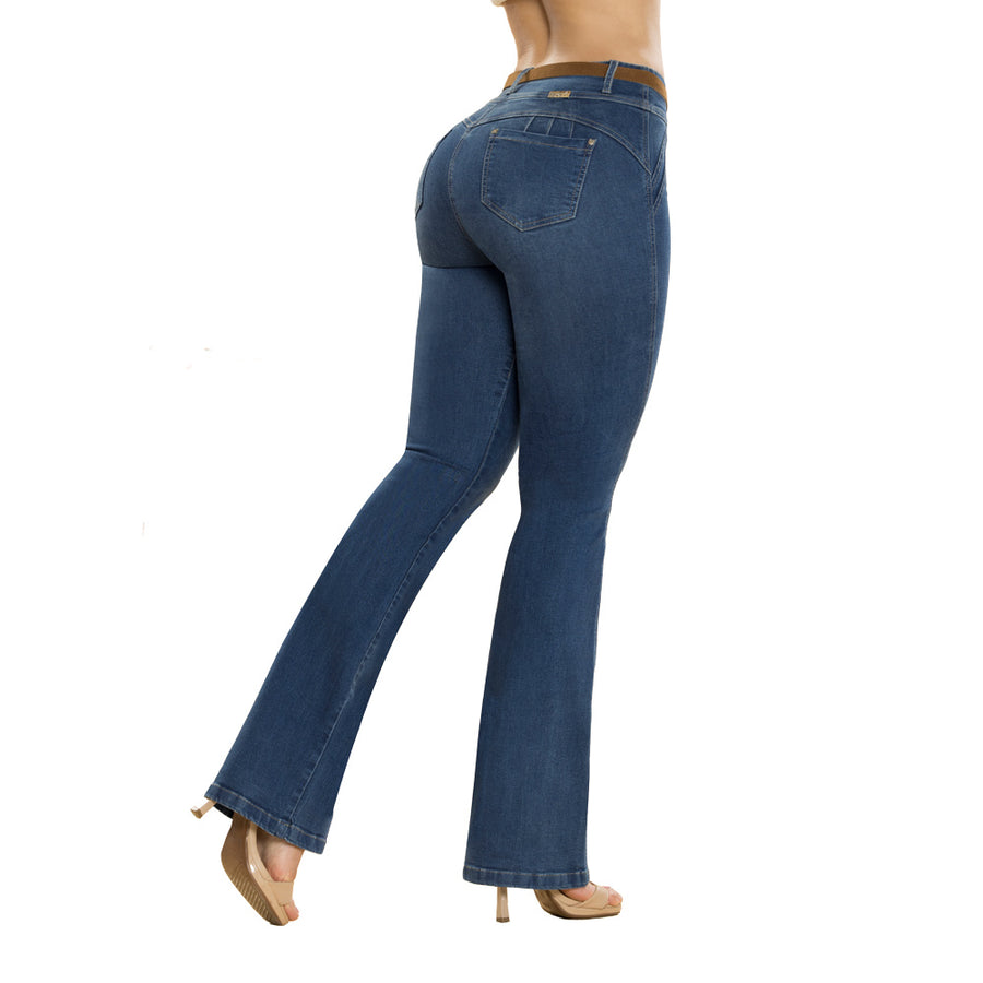 Jean Push Up Campana Azul Tyt Jeans Puertocarreño - 36