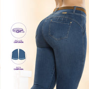 Jean Push Up Campana Azul Tyt Jeans Puertocarreño - 40
