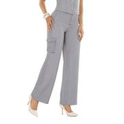Pantalón Tiro Super Alto Bota Ancha Gris TyT Quibdó