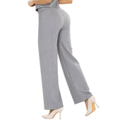 Pantalón Tiro Super Alto Bota Ancha Gris TyT Quibdó