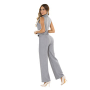 Pantalón Tiro Super Alto Bota Ancha Gris TyT Quibdó