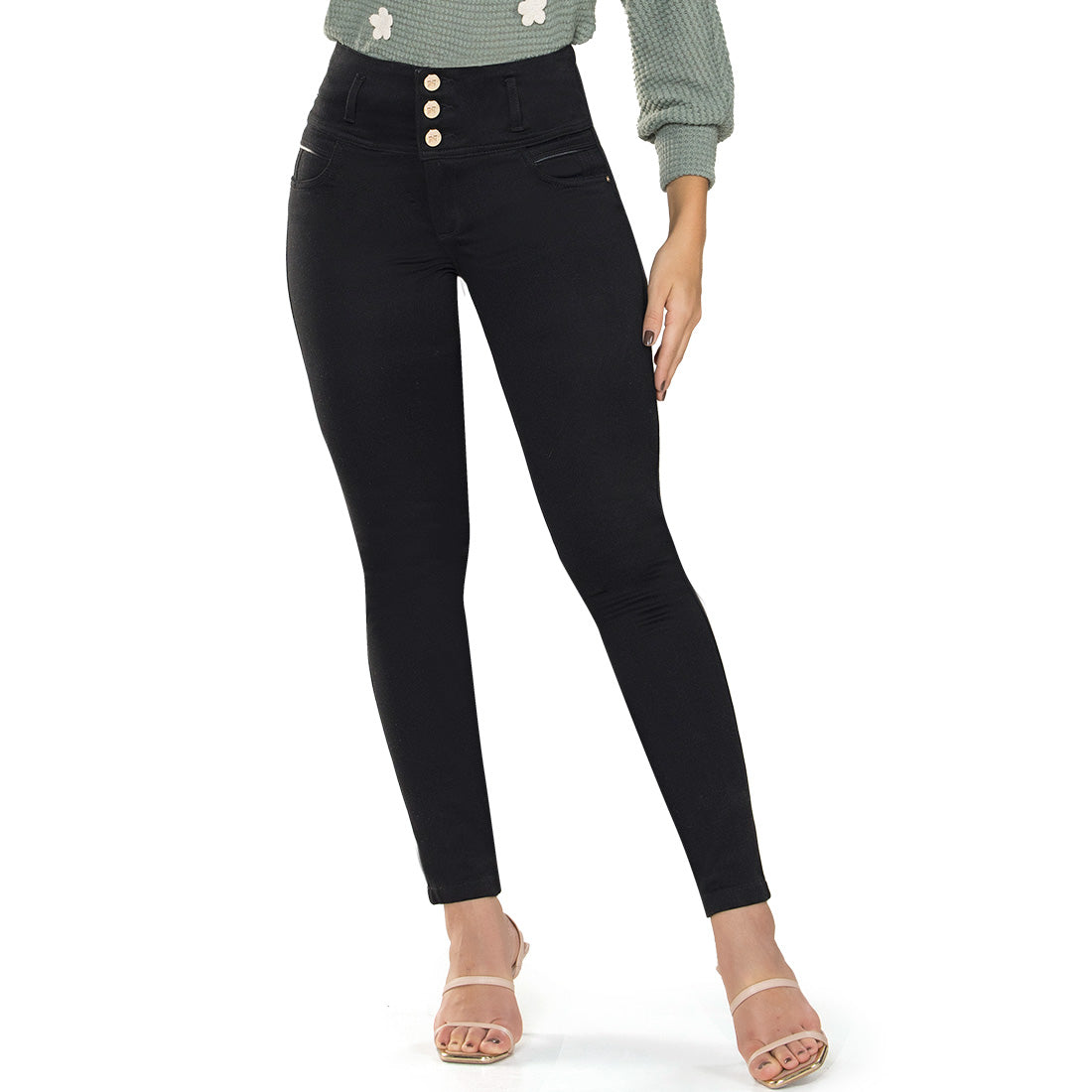 Jean Push Up Tiro Alto Negro Tyt Jeans Quintero - foto 2