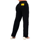 Pantalón Jogger Urbano Negro Metalizado Mujerón Urb008