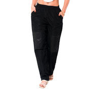 Pantalón Jogger Urbano Negro Metalizado Mujerón Urb008 — vista frontal