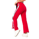 Pantalón Urbano Franjas Laterales Rojo Mujerón Urb0015