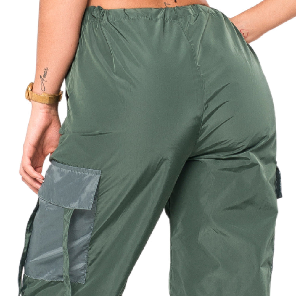 Pantalón Jogger Urbano Verde Militar Mujerón Urb0016 — detalle posterior