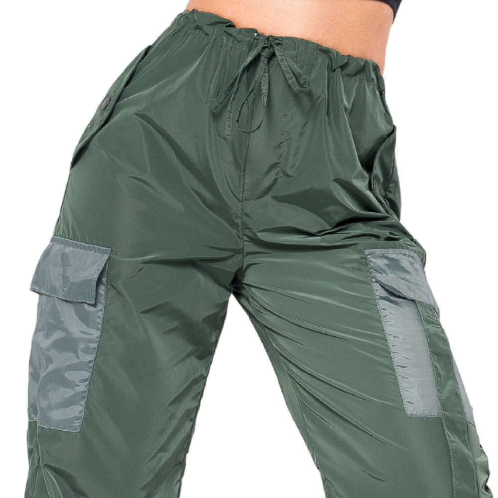 Pantalón Jogger Urbano Verde Militar Mujerón Urb0016 — detalle frontal