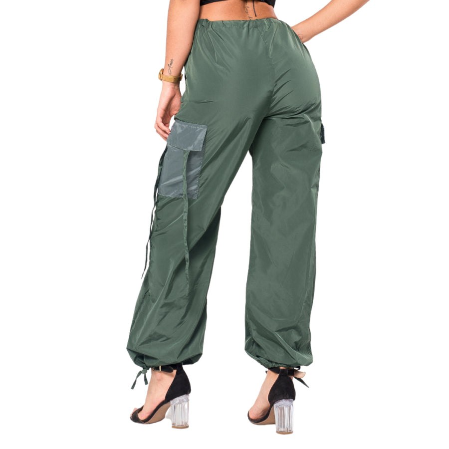Pantalón Jogger Urbano Verde Militar Mujerón Urb0016