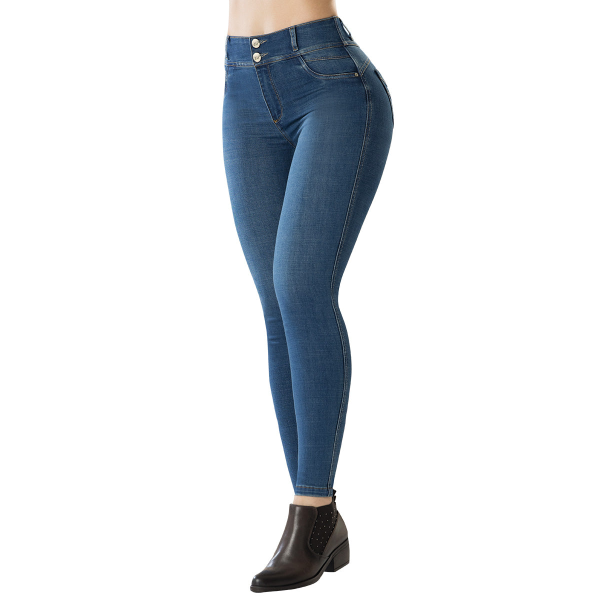 Jean Push Up Tiro Alto Azul Tyt Jeans Ritmo - foto 2