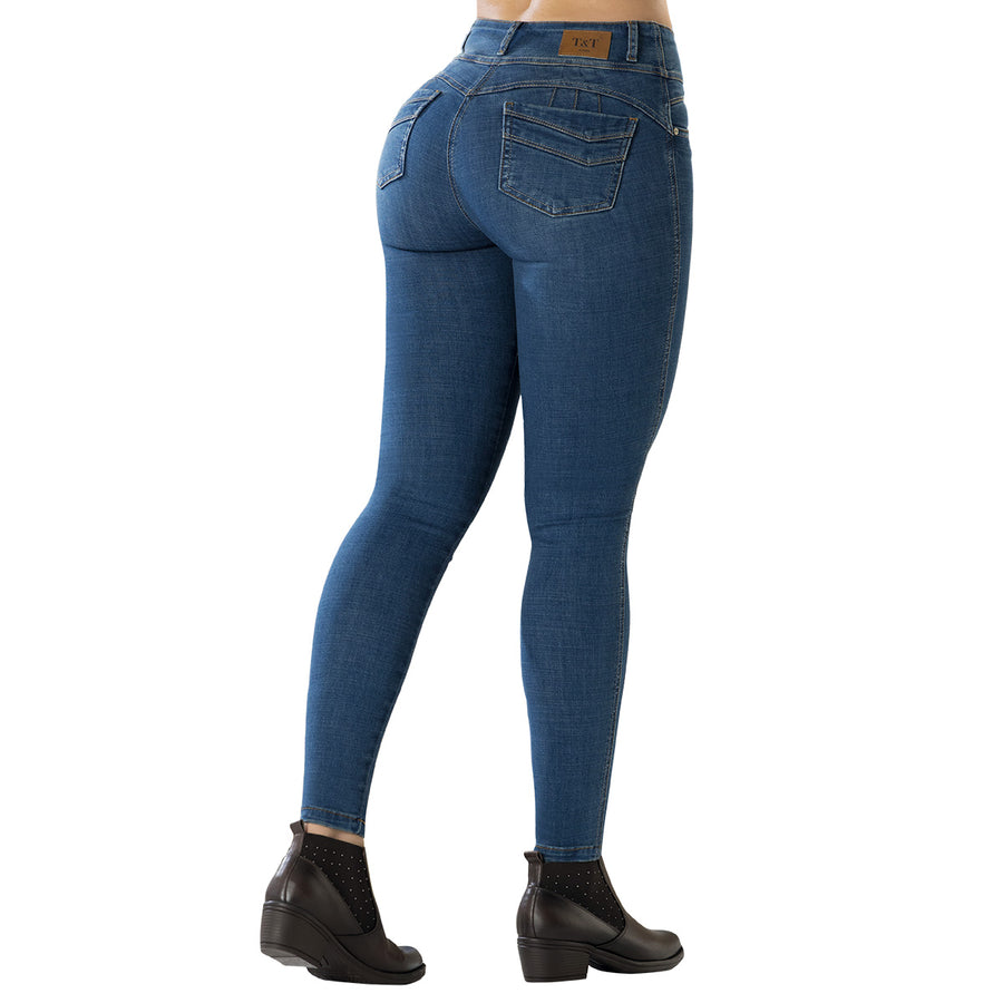 Jean Push Up Tiro Alto Azul Tyt Jeans Ritmo - foto 1