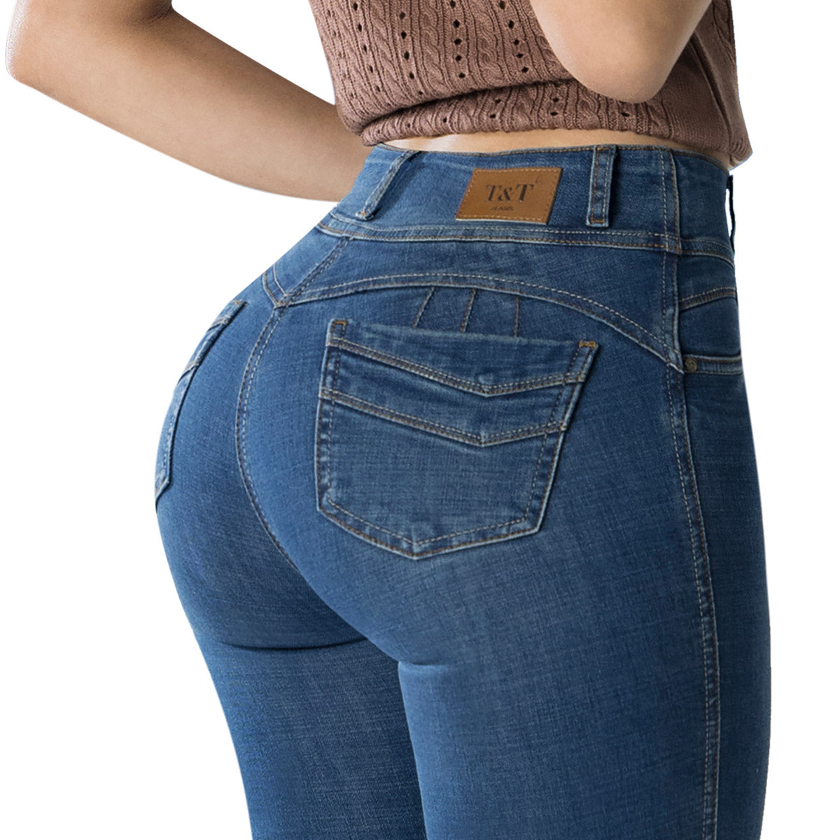 Jean Push Up Tiro Alto Azul Tyt Jeans Ritmo - foto 3