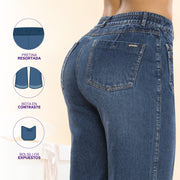 Jeans Barrel Tiro Alto Azul Tyt Jeans Santander - 40