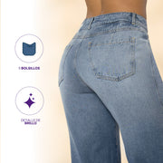 Jeans Palazzo Azul Tyt Jeans Sucre - 44