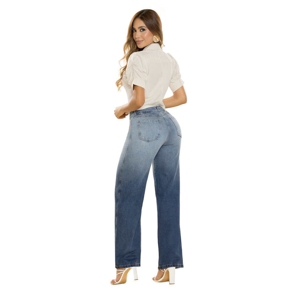 Jeans Palazzo Azul Tyt Jeans Sucre - 42