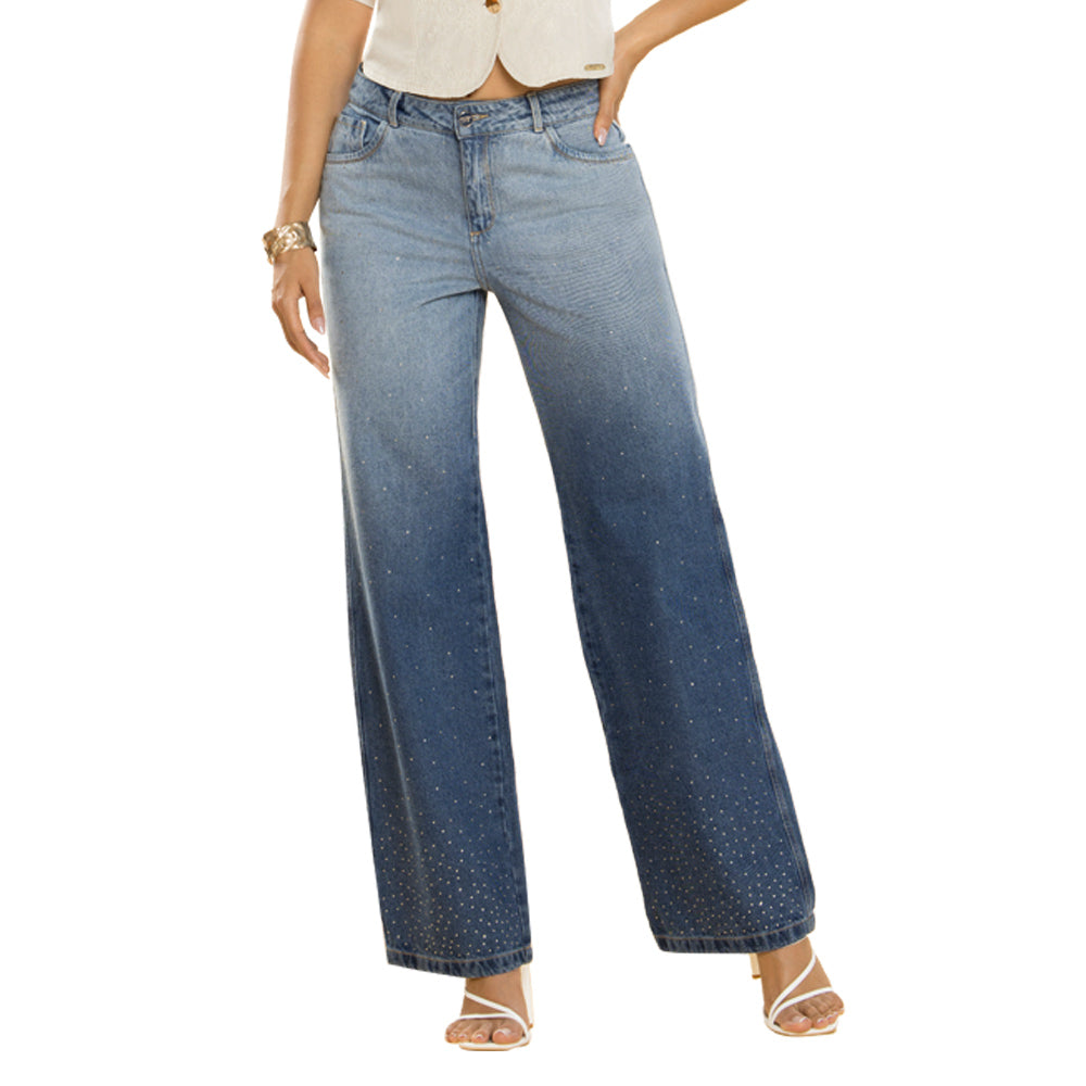 Jeans Palazzo Azul Tyt Jeans Sucre - 38