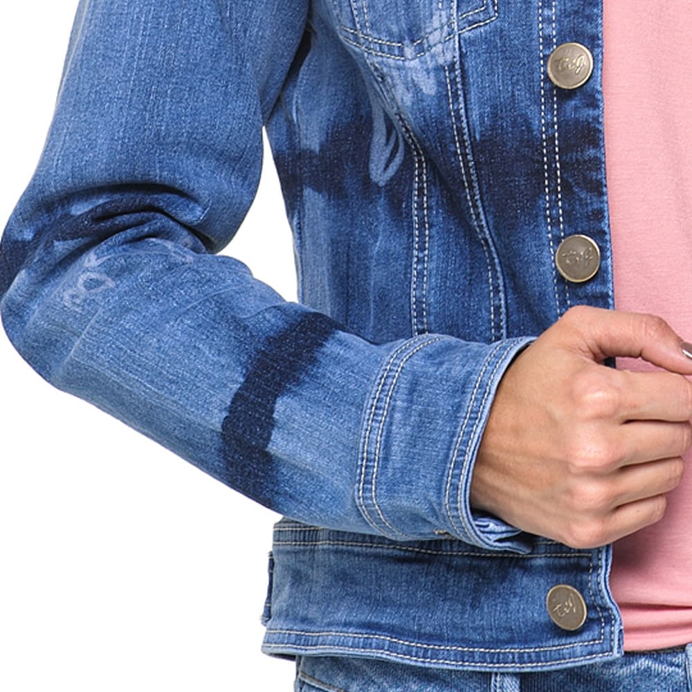 Chaqueta Denim Ajustada Azul Truccos T6834