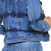 Chaqueta Denim Ajustada Azul Truccos T6834